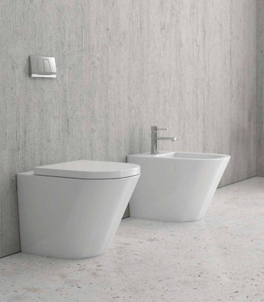 coppia sanitari sospesi scarico parete impression vaso e bidet copriwater ap shop online